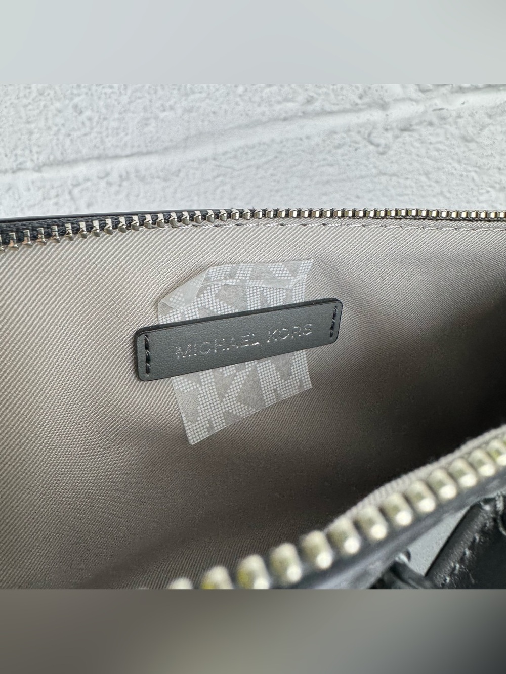 Michael Kors Black Leather Pocket Baguette Shoulder Bag Y2K Cargo Mini Purse - Picture 9 of 9